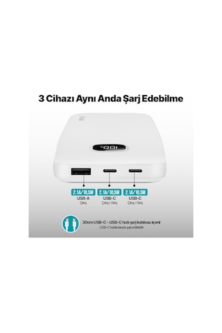 Ttec 2BB205B Lcd 10.000 mAh Powerbank