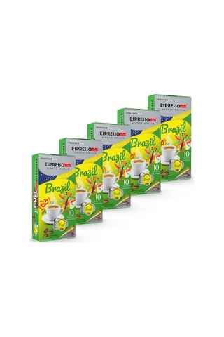 Espressomm® Single Origin Brazil Alüminyum Kapsül Kahve 50 Adet