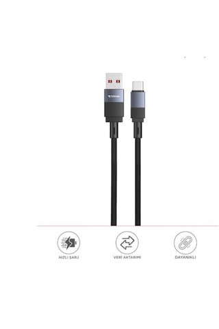 Torima U18 Siyah Usb İle Type-c Şarj Ve Data Kablosu
