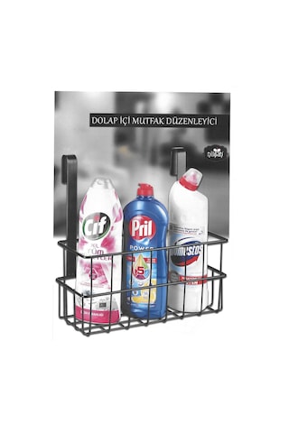 Nilşah Askılı Dolap İçi Tek Katlı Banyo & Mutfak Rafı Düzenleyici Siyah Nilşah Askılı Dolap İçi Tek Katlı Banyo & Mutfak Rafı Düzenleyici Siyah