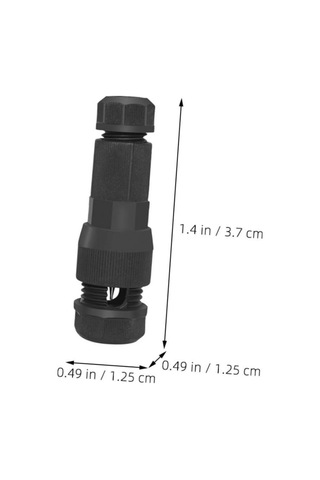 Yaozixa Siyah Nylon Bahçe Işığı Bağlantısı, Dış Mekan Elektrikli Bağlayıcı, Delikli Tap Konnektörü - 1 Adet