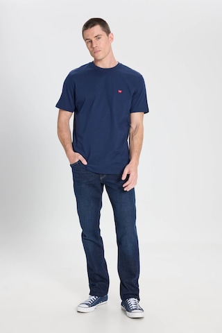 Wrangler Small Logo Bisiklet Yaka T-shirt Navy Lacivert