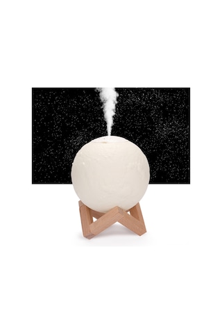 Youtek 3d Ay Desenli Usb Nemlendirici: Akıllı Gece Lambası, Sessiz Atomizasyon, Otomatik Kapatma, Ev Ve Araç Kullanıma Uygun