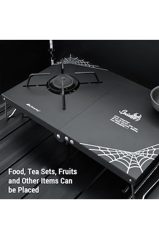 Xindoker Alüminyum Taşınabilir Kamp Masağı - Fırın Tabanlı, Katlanabilir, Dış Mekan Yeme/içme, 32x21x8cm, Gümüş Gümüş