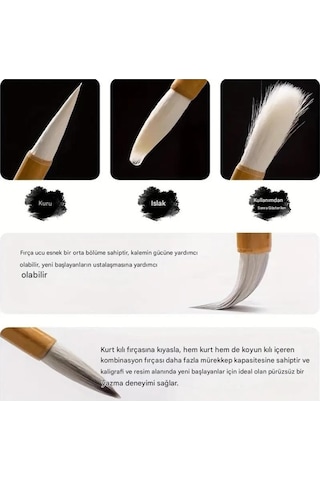 Çini Tahrir, Seramik Sırlama Fırça Seti, Seramik Boyama, Çini, Vazo, Resim, Brush-19 Parça