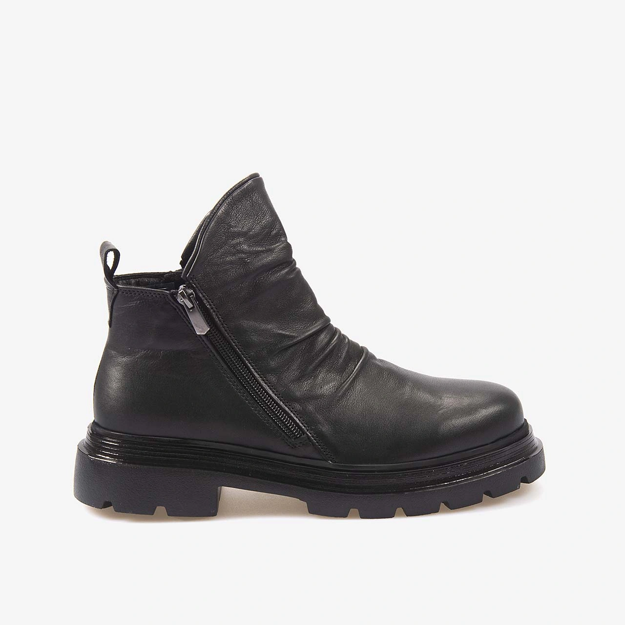 Kemal Tanca Hakiki Deri Kadın Bot T801 Siyah