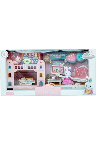 Kız Çocuk Oyuncak Bay Dreamy Oturma Odası Ve Ranzalı Mini Tavşan Oyun Seti Eğiticii