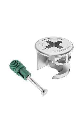 İmt Aksesuar 10 Mm Kendinden Dübelli Minifix Gövde Ve Mil Seti - Mobilya Bağlantı Elemanı 100 Parça Metalik