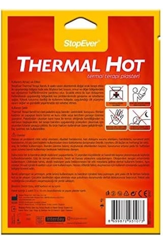 Stopever Thermal Hot Sıcak Terapi Flasteri - 6&apos Lı Paket Kas Ve Bel Ağrılarını Hafifletmeye Yardımcı 8 Saat Etkili Isı Terapisi İlaç İçermez 12 Adet 6x2