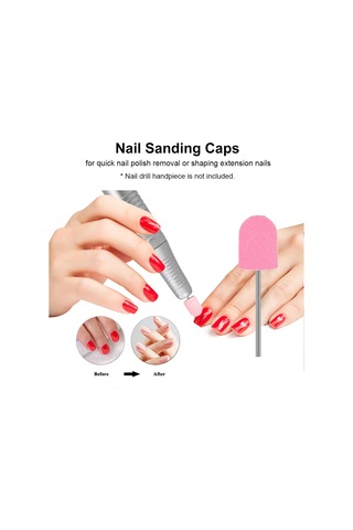 Yifomall 180 Renkli Tırnak Zımpara Kapakları, 10 Adet + 1 Zımpara Teli İle Profesyonel Manikür Seti