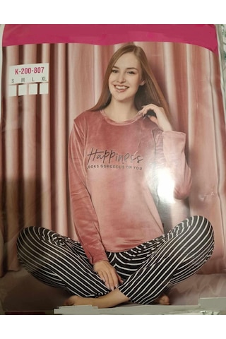 Sude Kadın Kışlık Kadife Pijama Takımı K200/807 - 1 Adet 001