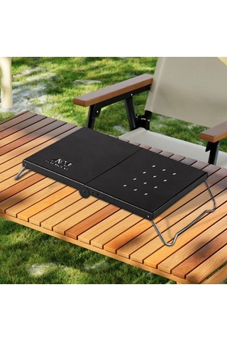 Dolıty Mini Kamp Masası Çok Amaçlı Yan Masa Açık Hava Siyah Siyah Çok Renkli