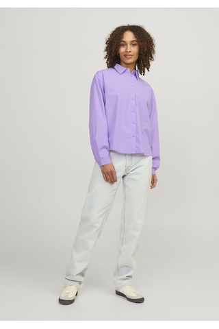 Jack & Jones Kadın Relaxed Fit Uzun Kollu Gömlek - Mission 12203522 Lilac Breeze Beyaz