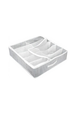 Alas 2 Adet Yatak Altı Ayakkabı Saklama Çantası Hurç Fermuarlı Gri