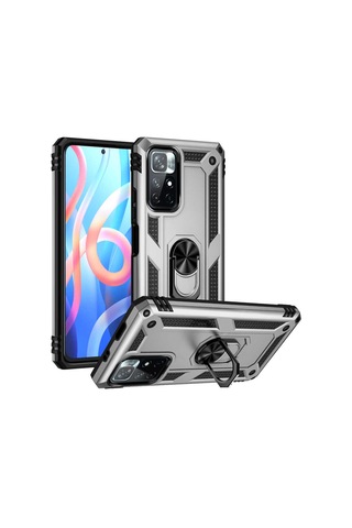 Xiaomi Redmi Note 11T 5G Kılıf Zore Vega Kapak-Gri