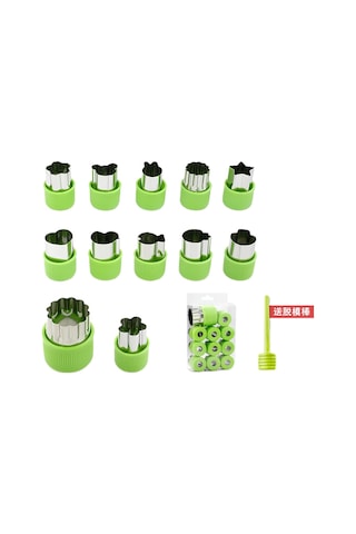 Jian Fan Ev Futfak Kalıp Seti Bebek Tamlayıcıda Kelebek Eri Şte Kalıp Ve Sebze Kesim Kalıpyeş Yeşil