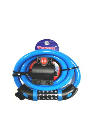 Tonyon Ty566 Bisiklet Kilidi Beş Basamaklı Kod Kilidi Dağ Bisikleti Bar Tel Kilidi Tek Jant Kilidi Mavi