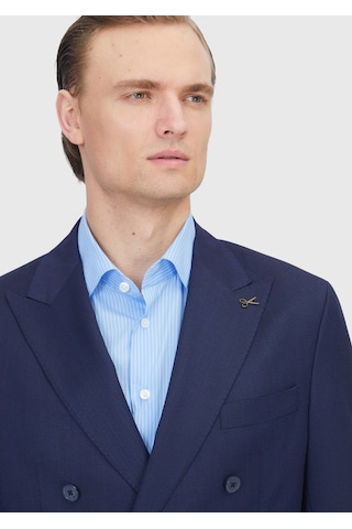 Ramsey Lacivert Zeroweight Slim Fit Yün Karışımlı Takım Elbise