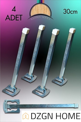 Metal Katlanır Yer Sofrası Ayağı - Metal 4'lü Takım Sofra Ayağı 30 Cm Ayna Krom