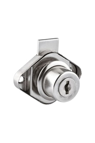 Oval Çekmece Kilidi Anahtarlı Dolap Mobilya Kilidi Oval 1 Adet Krom