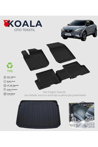 Nissan Qashqai E-power Alt Bagaj 2022 Ve Sonrası Uyumlu Sahler Paspas + Bagaj Havuz Seti