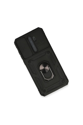 Uray Store Xiaomi Redmi Note 8 Pro Kılıf Pars Lens Yüzüklü Silikon - Siyah