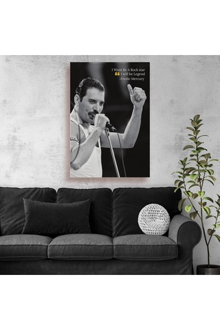 Ünlü Şarkıcı Freddie Mercury Kanvas Tablo