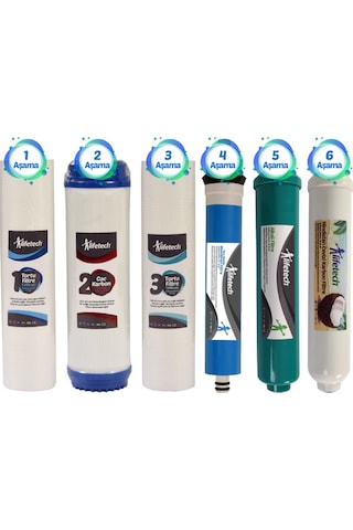 Lifetech 6 Aşama Filtre Seti (Membran Filtreli) Lifetech 6 Aşama Filtre Seti (Membran Filtreli)