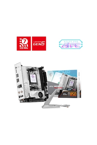 Msı Mpg B850ı Edge Tı Wıfı Ddr5 Amd B850 Am5 Soket 8200+ Oc Mhz Aaaa11msı0030