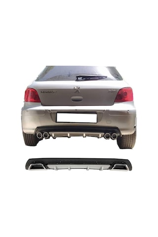 Peugeot 307 Gri Difüzör Çiftli Kare Egzoz Görünümlü D Tip Difizör