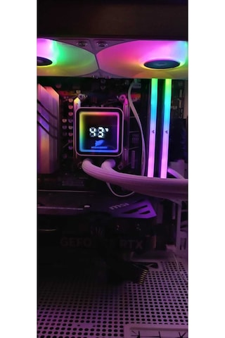 Tr360 Argb Beyaz Renk Isı Dereceli İşlemci Sıvı Soğutucu Fanı 360 MM