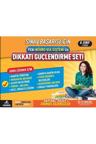 Yeni Neuro-Via Sistemi İle Dikkati Güçlendirme Seti 8.Sınıf 14 Yaş - Osman Abalı - Adeda