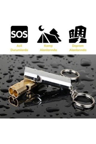 Meks Shop Paslanmaz Çelik Kullanıma Uygun Alüminyum Sos Düdük Anahtarlık Diğer