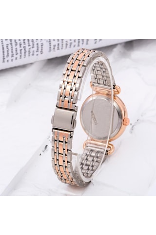 Saattino ST-304238 Tif Serisi Çelik Orta Boy Kasa Kadın Kol Saati Rose