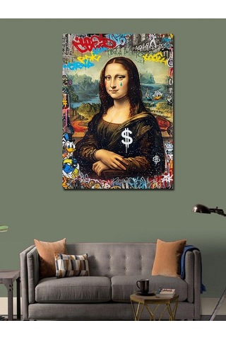 Kanvas Tablo Dolar Mona Lisa 70cmx100cm