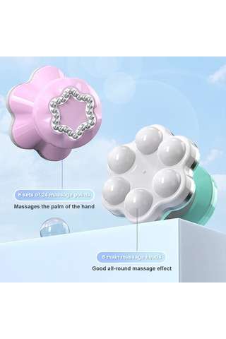 Kosona Küçük Usb/aaa Çift Besleme 6 Ayağlı Titreşimli Mini Masaj Cihazı - Tüm Vücut Kas Yorumu Alleviation - Hafif Mavi - Ergonomik El Tutusu Mavi