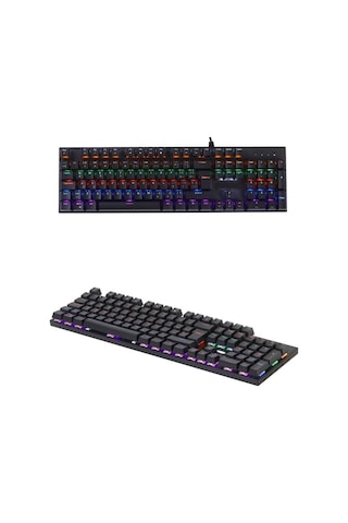 Tk-05 Mekanik Oyuncu Klavyesi Rgb Işıklı Blue Switch Kablolu Klavye 9 Led Mod Gaming Keyboard