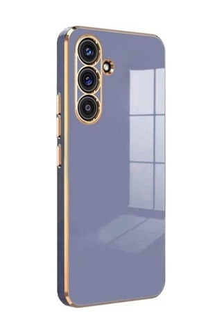 Samsung Galaxy Uyumlu S24 Fe Kılıf Volet Silikon - Mavi