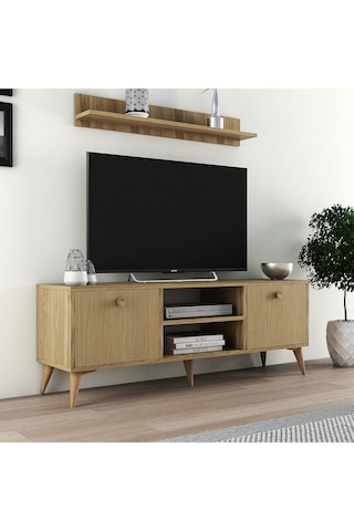 Ferniso Mobilya 138 Cm Tv Ünitesi Alba Çizgili Kapak