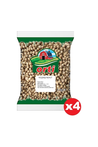 Orti Koçbaşı Nohut 1 Kg. x 4 Adet