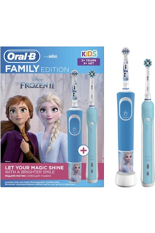 Oral-B D100 Şarj Edilebilir Frozen Aile Paketi Diş Fırçası