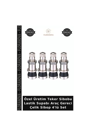 Özel Üretim Teker Sibobu Lastik Supabı Araç Gereci Çelik Sibop 4'lü Set