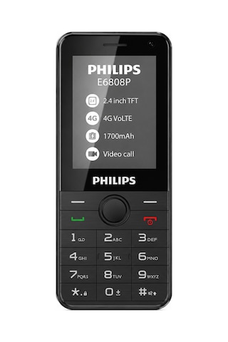 Philips E6808P 4G VoLTE Tuşlu Cep Telefonu 2.4” Ekran 1700mAh Batarya Görüntülü Arama Family Link Asker-Yaşlı-Öğrenci Siyah