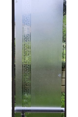 Technosmart 45x200cm Meander Motifli Statik Cam Filmi Kaplama Mutfak Ofis Banyo Pencere