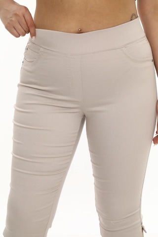 Petunya Butik Yüksek Bel Toparlayıcı Kadın Pantolon Bej