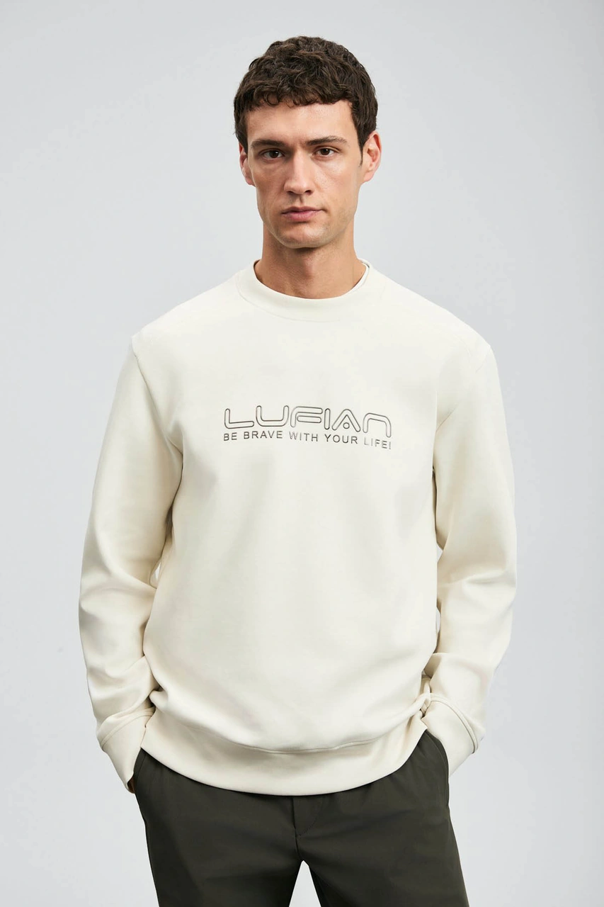 Lufian Luther Ekru Erkek Sweatshirt 112030171 Ekru