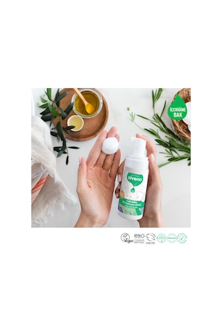 Siveno %100 Doğal Yüz Temizleme Köpüğü Yağlı Ciltler İçin Makyaj Siyah Nokta Sivilce Vegan 100 ML