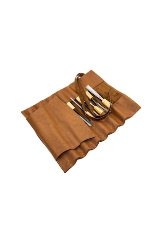 Rox Wood 0125 Deri Çantalı Premium Iskarpela Seti 12 Parça