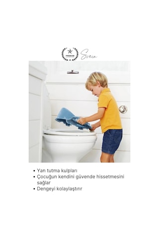 Klozet Mavi Kulplu Klozet Küçültücü Çocuk Adaptörü Tuvalet Eğitimi İçin Kaymaz Oturağı Küçültücü Çok Renkli