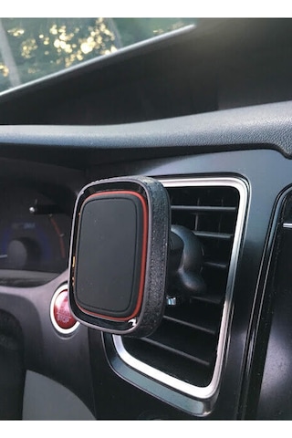 Thentech Klima Menfezine Takılabilen Oynar Başlıklı Mıknatıslı Telefon Tutucu Siyah